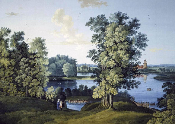  Semyon Fyodorovich Shchedrin View of the Large Pond in the Park in Tsarskoye Selo - Canvas Art Print