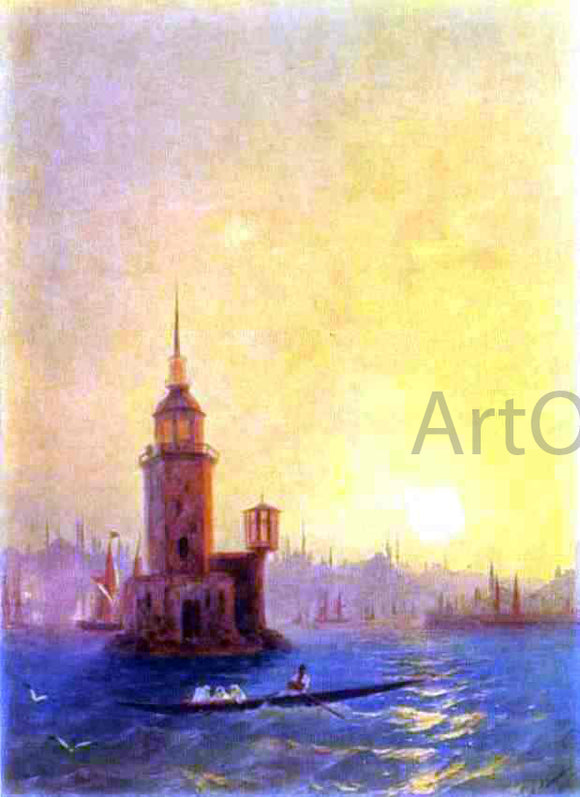  Ivan Constantinovich Aivazovsky View of the Leander Tower in Constantinople - Canvas Art Print