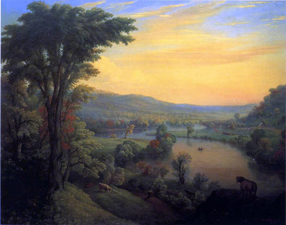  Manneville D Brown View of the Mohawk near Little Falls - Canvas Art Print