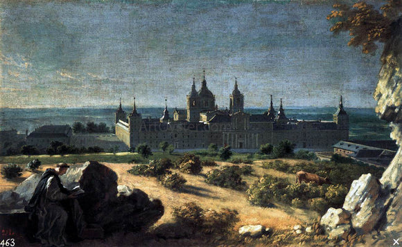  Michel-Ange Houasse View of the Monastery of El Escorial - Canvas Art Print