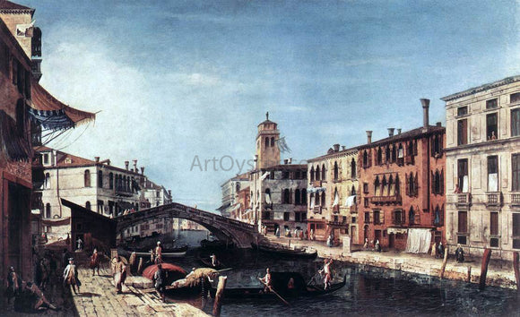  Michele Marieschi View of the Rio di Cannareggio - Canvas Art Print