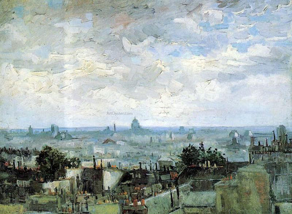  Vincent Van Gogh View of the Roofs of Paris - Canvas Art Print
