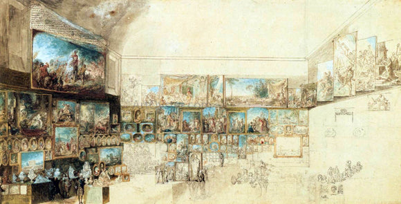  Gabriel De Saint-Aubin View of the Salon of 1765 - Canvas Art Print