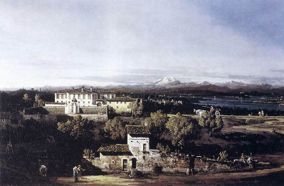  Bernardo Bellotto View of the Villa Cagnola at Gazzada near Varese - Canvas Art Print