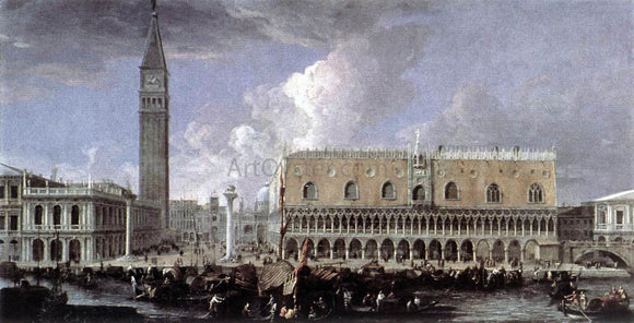  Luca Carlevaris View of the Wharf from the Bacino di San Marco - Canvas Art Print