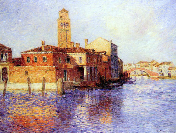  Ferdinand Du Puigaudeau View of Venice (also known as Murano) - Canvas Art Print