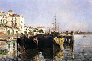  John Twachtman View of Venice - Canvas Art Print