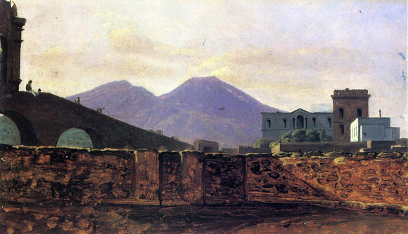  Gustaf Soderberg View of Vesuvius from the Bridge of St. Januarius, Naples - Canvas Art Print