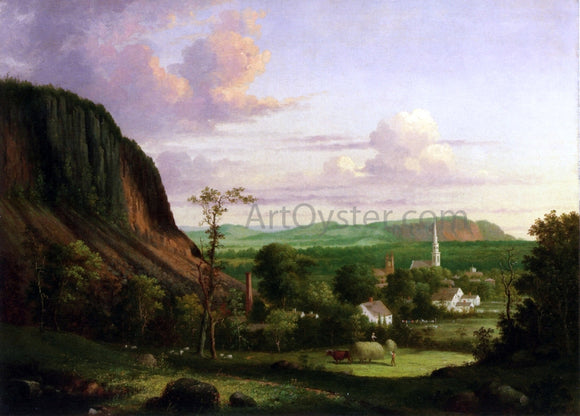  George Henry Durrie View of Westville - Canvas Art Print