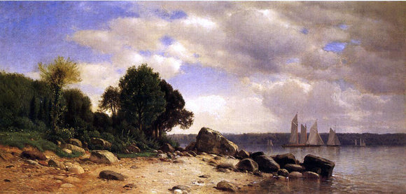  Jr. Samuel Colman View on the Hudson - Canvas Art Print