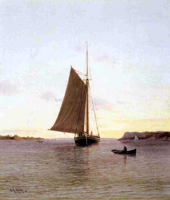  Francis A Silva View on the Hudson River - Canvas Art Print