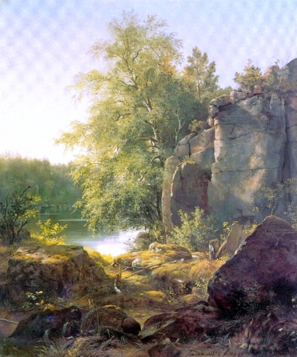  Ivan Ivanovich Shishkin View on the island Valaam (etude) - Canvas Art Print