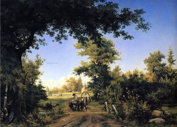  Ivan Ivanovich Shishkin View on the Outskirts of St. Petersburg - Canvas Art Print
