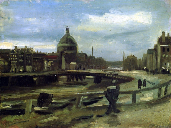  Vincent Van Gogh View on the Singel in Amsterdam - Canvas Art Print