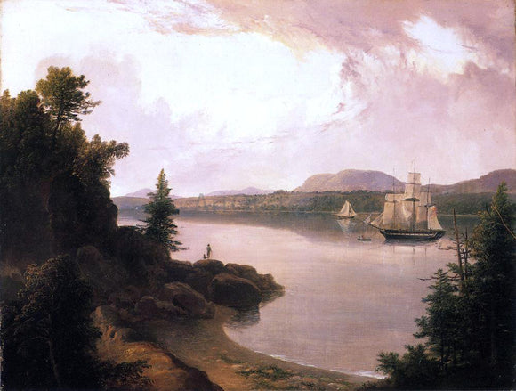  Thomas Doughty View on the St. Croix River near Robbinston - Canvas Art Print