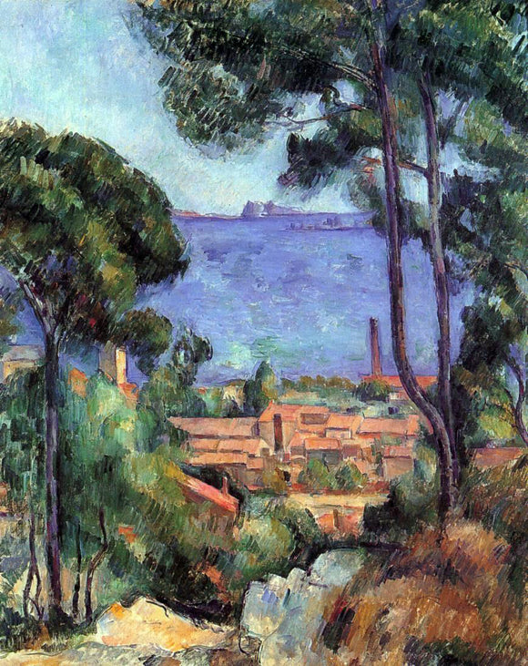  Paul Cezanne View through the Trees - Canvas Art Print