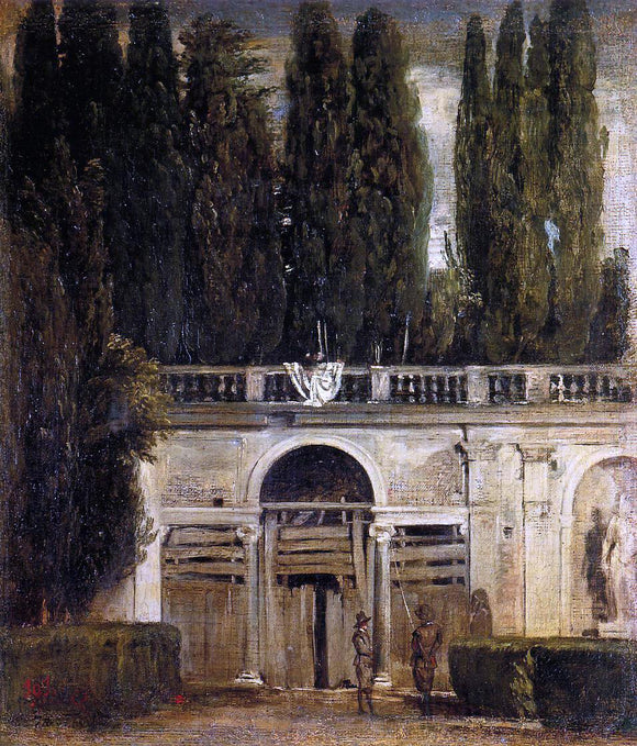  Diego Velazquez Villa Medici in Rome (also known as Facade of the Grotto-Logia) - Canvas Art Print