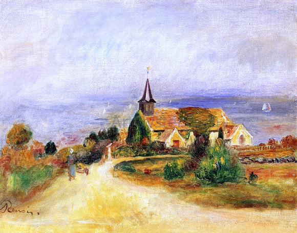  Pierre Auguste Renoir Village by the Sea - Canvas Art Print
