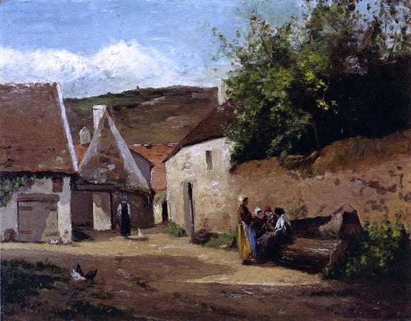  Camille Pissarro Village Corner - Canvas Art Print