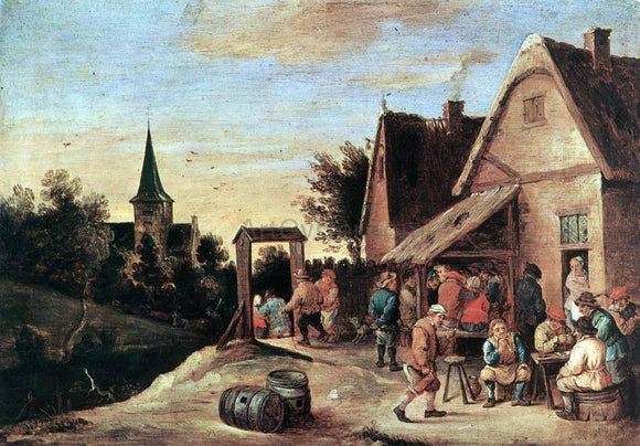  The Elder David Teniers Village Feast - Canvas Art Print