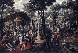  Joachim Beuckelaer Village Feast - Canvas Art Print