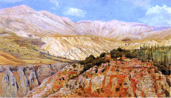  Edwin Lord Weeks Village in Atlas Mountains, Morocco - Canvas Art Print