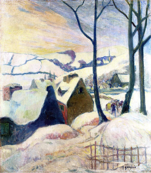  Paul Gauguin Village in the Snow - Canvas Art Print