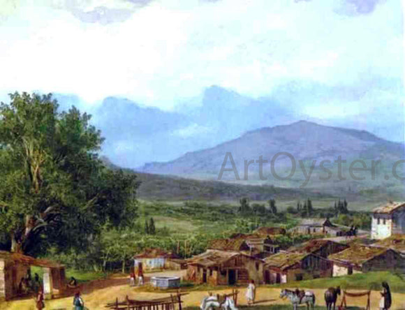  Karl Pavlovich Brulloff Village of San Rocco near the Town of Corfu - Canvas Art Print