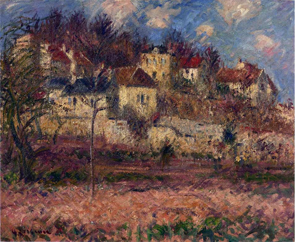  Gustave Loiseau Village on the hill - Canvas Art Print