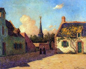  Ferdinand Du Puigaudeau Village Plaza - Canvas Art Print