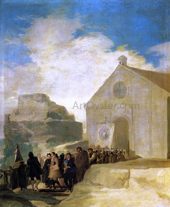  Francisco Jose de Goya Y Lucientes Village Procession - Canvas Art Print