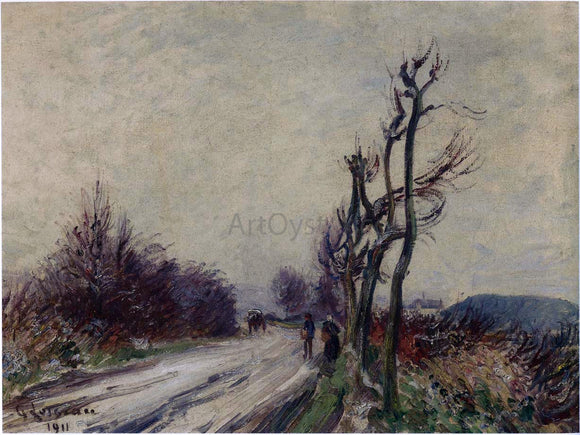  Gustave Loiseau Village Road in Autumn - Canvas Art Print