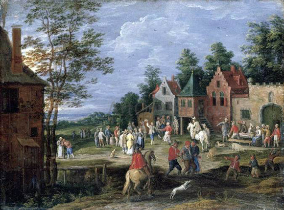  Pieter Gijsels Village Scene - Canvas Art Print
