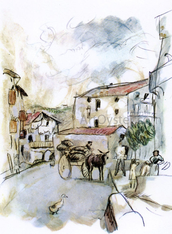  Jules Pascin Village Scene - Canvas Art Print