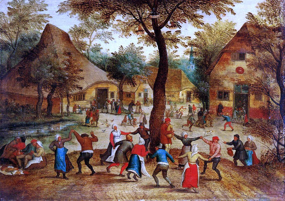  The Younger Pieter Bruegel Village Scene with Dance around the May Pole - Canvas Art Print