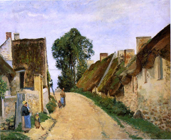  Camille Pissarro A Village Street, Auvers-sur-Oise - Canvas Art Print