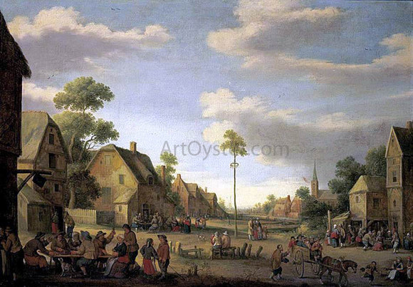  Joost Cornelisz Droochsloot Village Street - Canvas Art Print