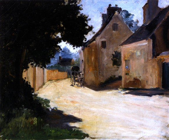  Pierre Auguste Renoir Village Street, Louveciennes - Canvas Art Print