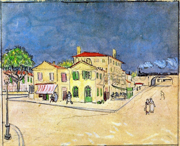  Vincent Van Gogh Vincent's House in Arles (also known as The Yellow House) - Canvas Art Print