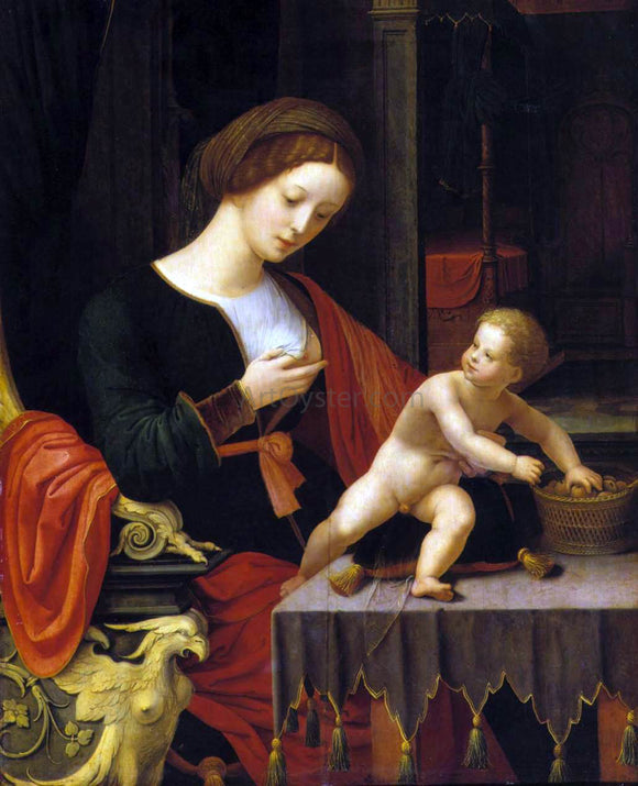  Master Female Half-Length Virgin and Child - Canvas Art Print