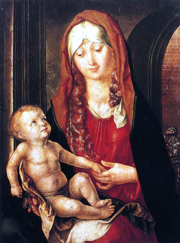  Albrecht Durer Virgin and Child Before an Archway - Canvas Art Print