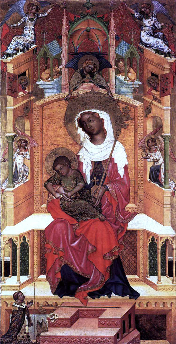  Unknown Bohemian Masters Virgin and Child Enthroned - Canvas Art Print