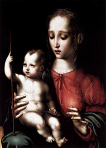  Luis De Morales Virgin and Child with a Spindle - Canvas Art Print