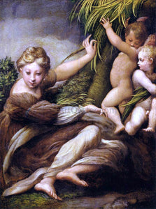  Parmigianino Virgin and Child with an Angel - Canvas Art Print