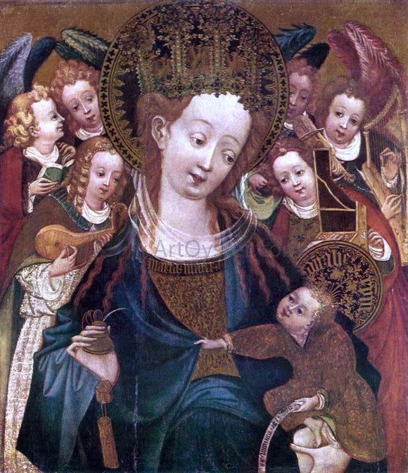  Unknown (2) Masters Virgin and Child with Angels - Canvas Art Print