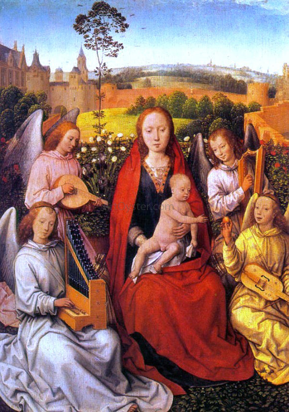  Hans Memling Virgin and Child with Musician Angels - Canvas Art Print
