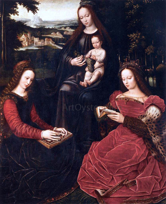  Ambrosius Benson Virgin and Child with Saints - Canvas Art Print