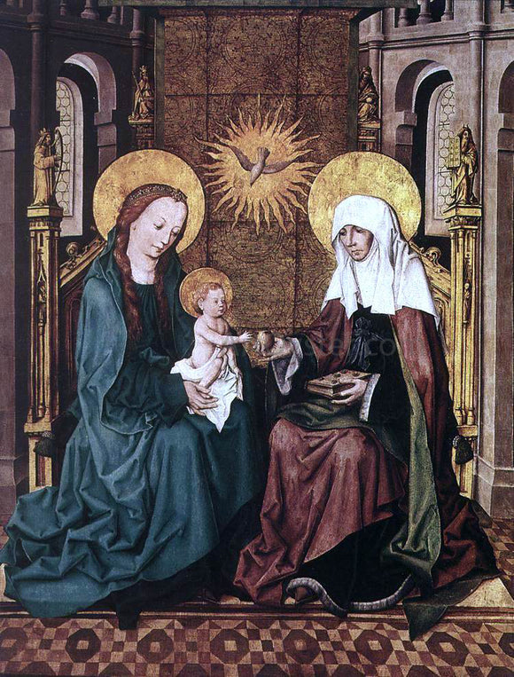  Master the Housebook Virgin and Child with St Anne - Canvas Art Print