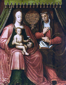  Antoon Claeissens Virgin and Child with St Anne - Canvas Art Print