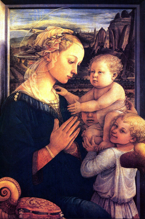  Filippino Lippi Virgin with Children - Canvas Art Print